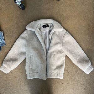 Oversized, beige, faux fur coat, Vera Moda, Size Xs